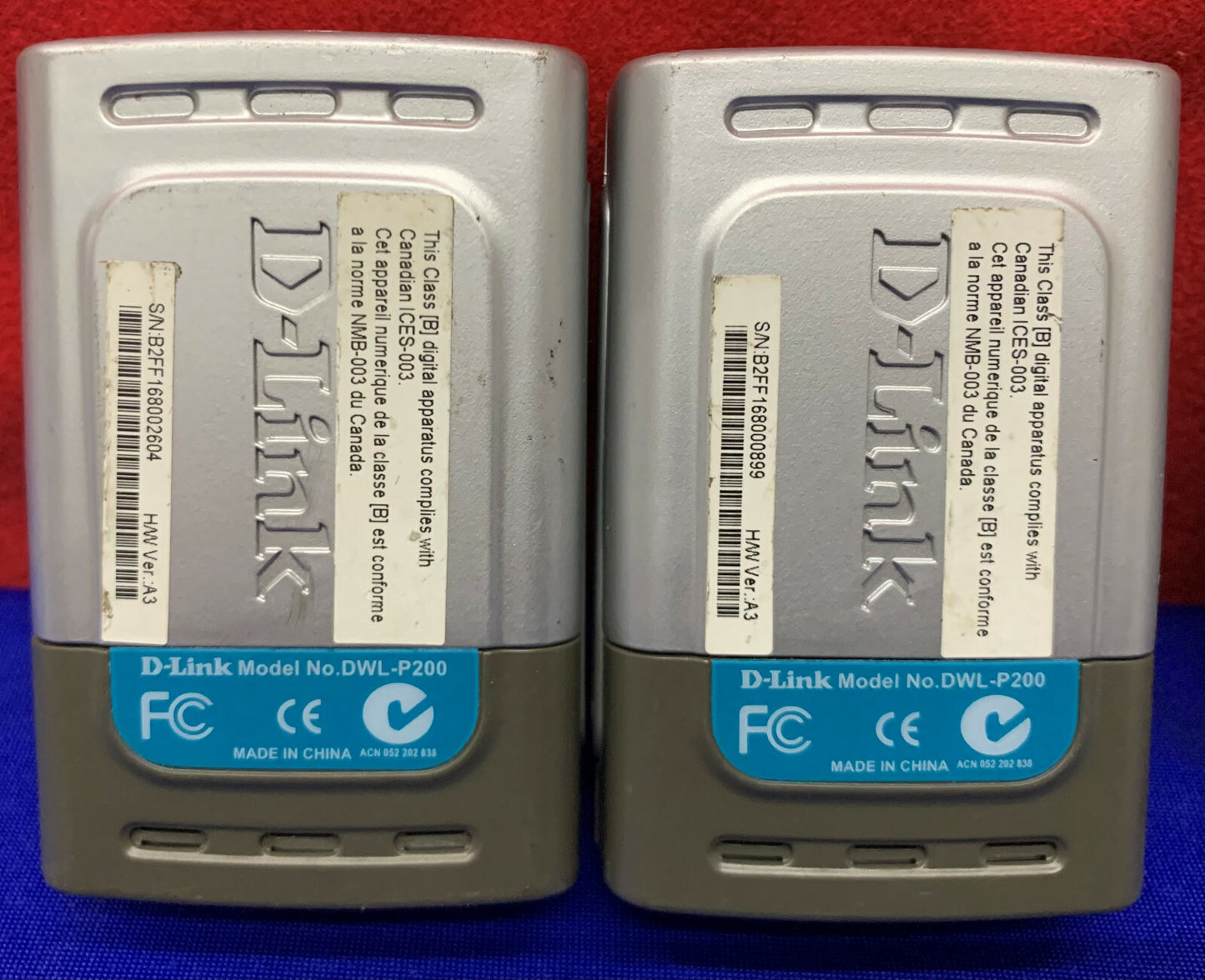 Lot de 4 adaptateurs Power Over Ethernet D-Link DWL-P200 (3 adaptateurs d'alimentation 48 V seulement)