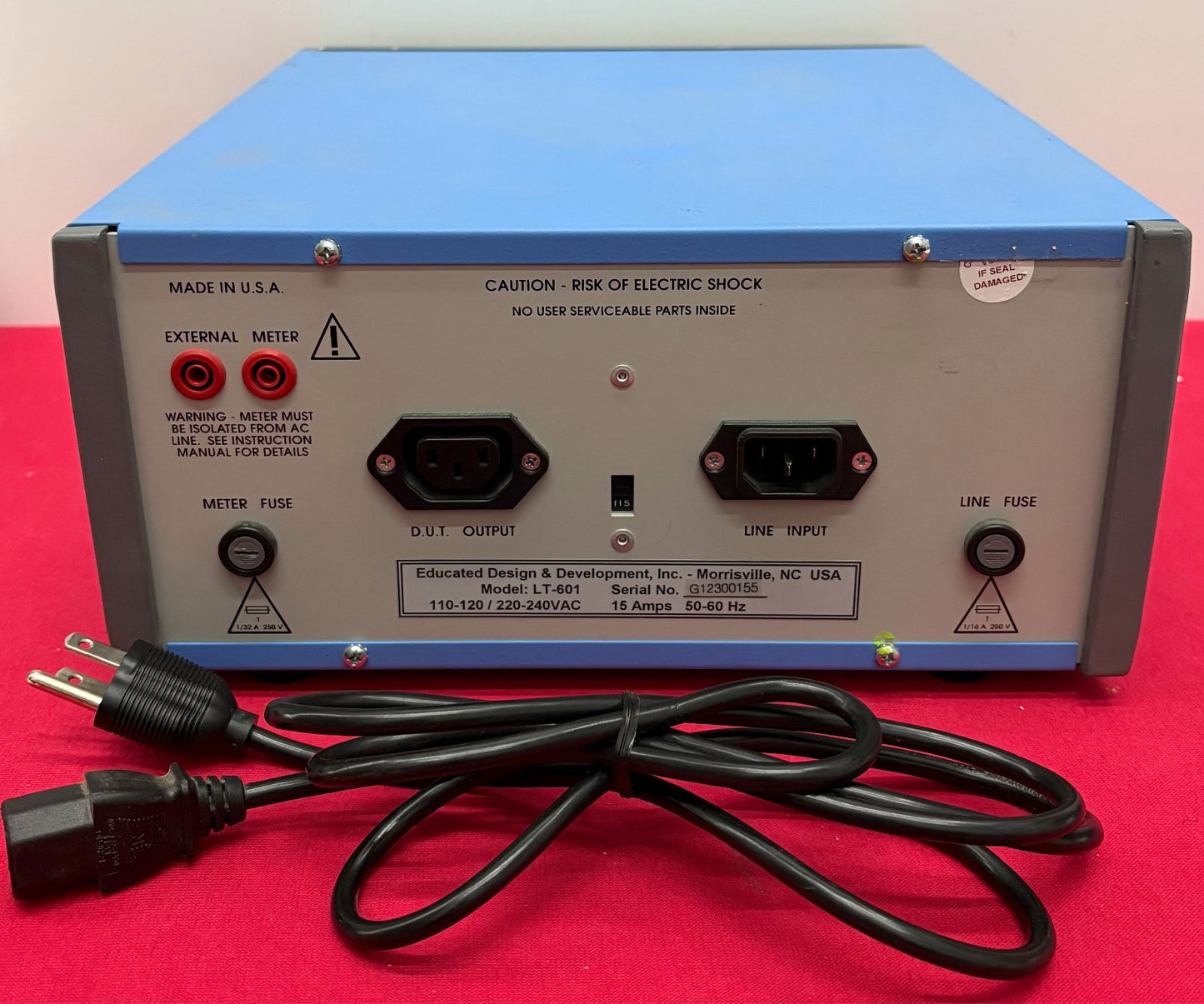 ED&D LT-601 LEAKAGE CURRENT TESTER 110-120/220-240 VAC - FOR PARTS/REPAIR