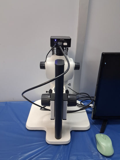 USED MMBT TS-NL Track Stand LED HDMI Microscope Unit 17 8-50X CAMERA & LED LIGHT