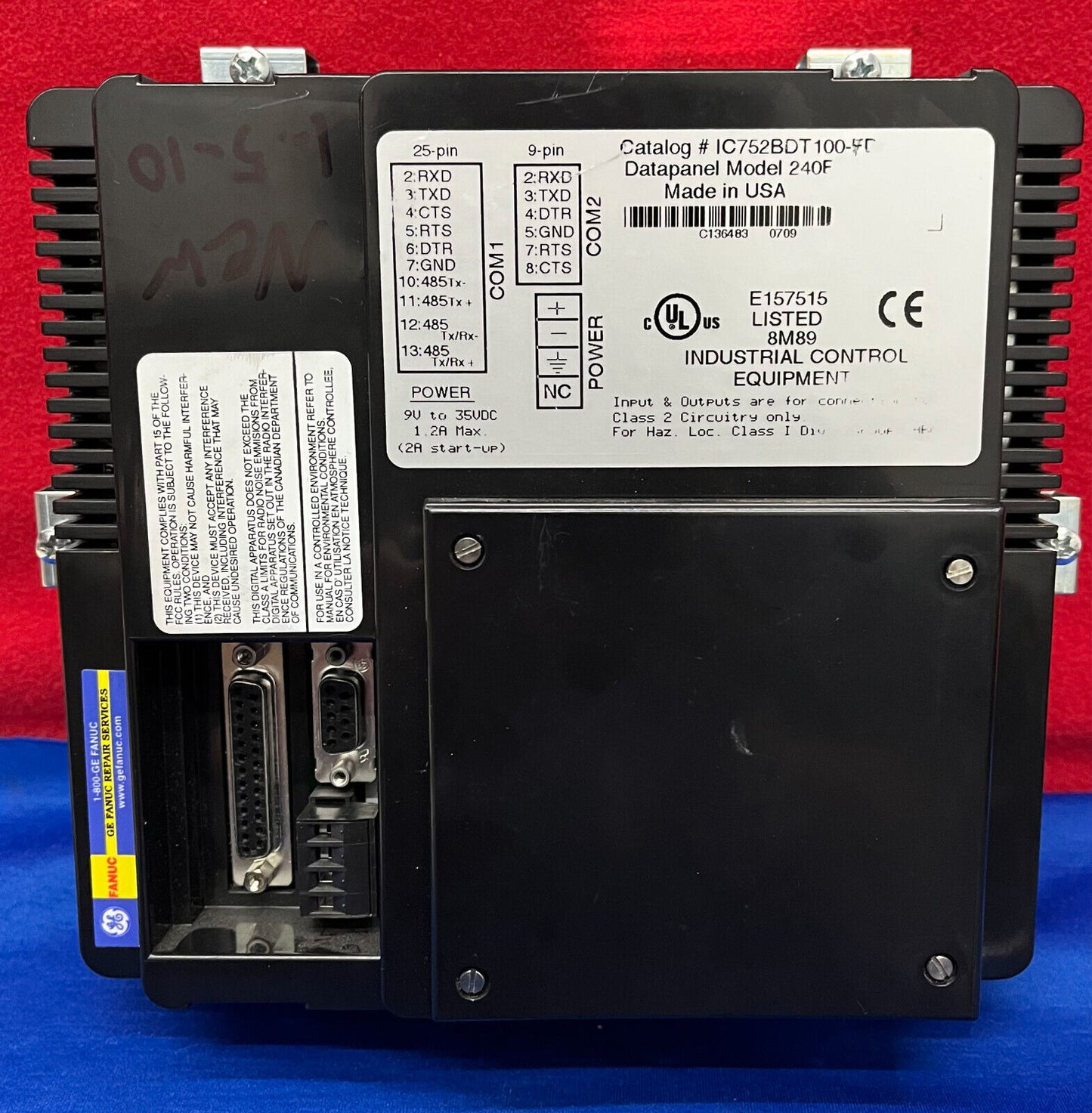 FANUC GE IC752BDT100 FD / IC752BDT100-FD オペレータ インターフェース データパネル 240F