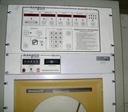 RANSCO DESPATCH CONTROLEPANEEL RDP 202 MET RDC 101 TEMPERATUURREGELING 