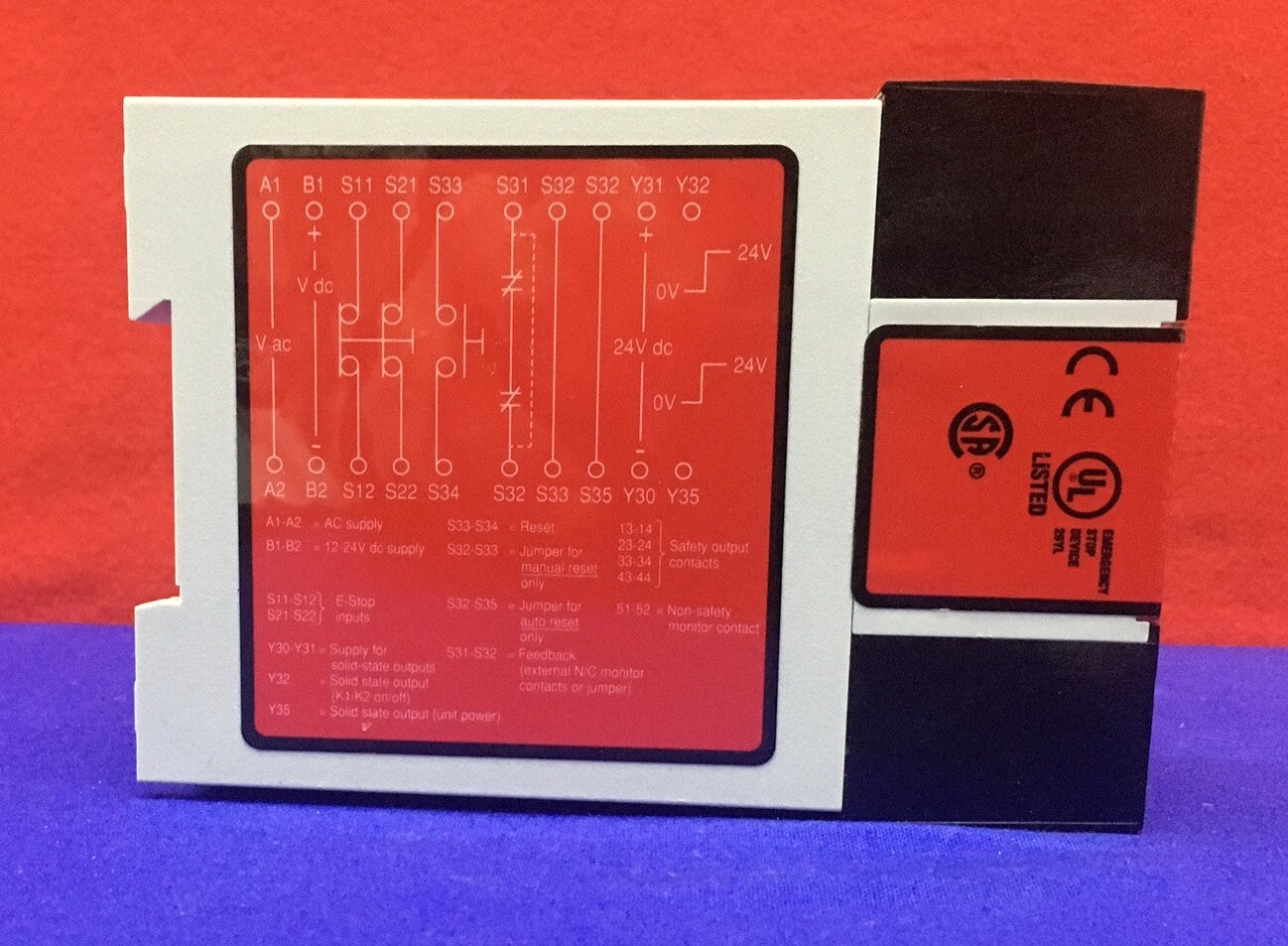 CONTROLADOR DE RELÉ DEL MÓDULO DE SEGURIDAD ES-UA-5A DE BANNER ENGINEERING 