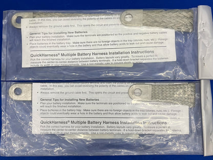 QUICK CABLE ®  4 GA BRAIDED GROUND STRAP 7403-001 LUG-TO -LUG 13” LONG - QTY 2