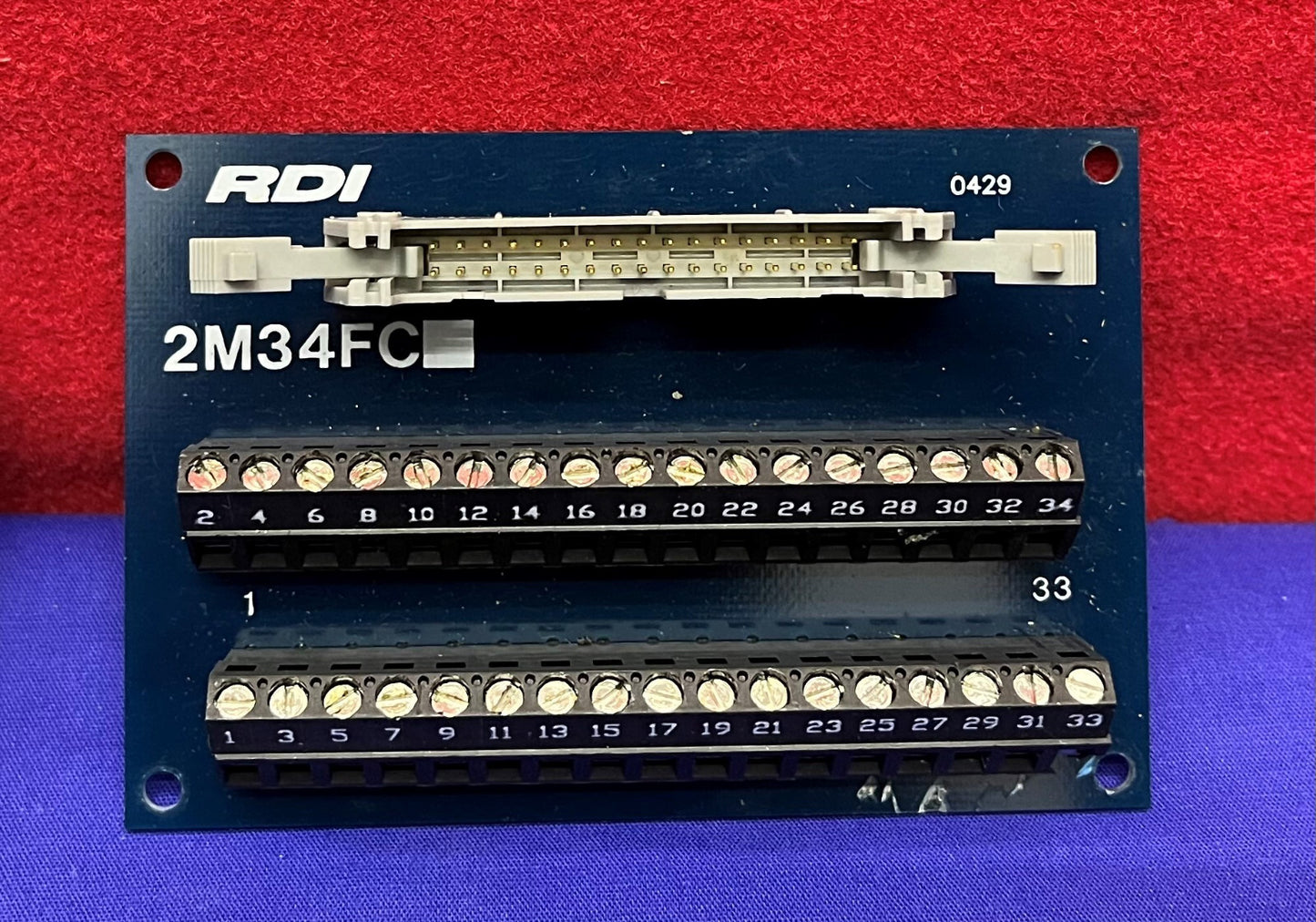 1 LOT QTY OF 4 - Terminal Block Interface Module 2M34FC (3-Tyco 1-RDI Brand)