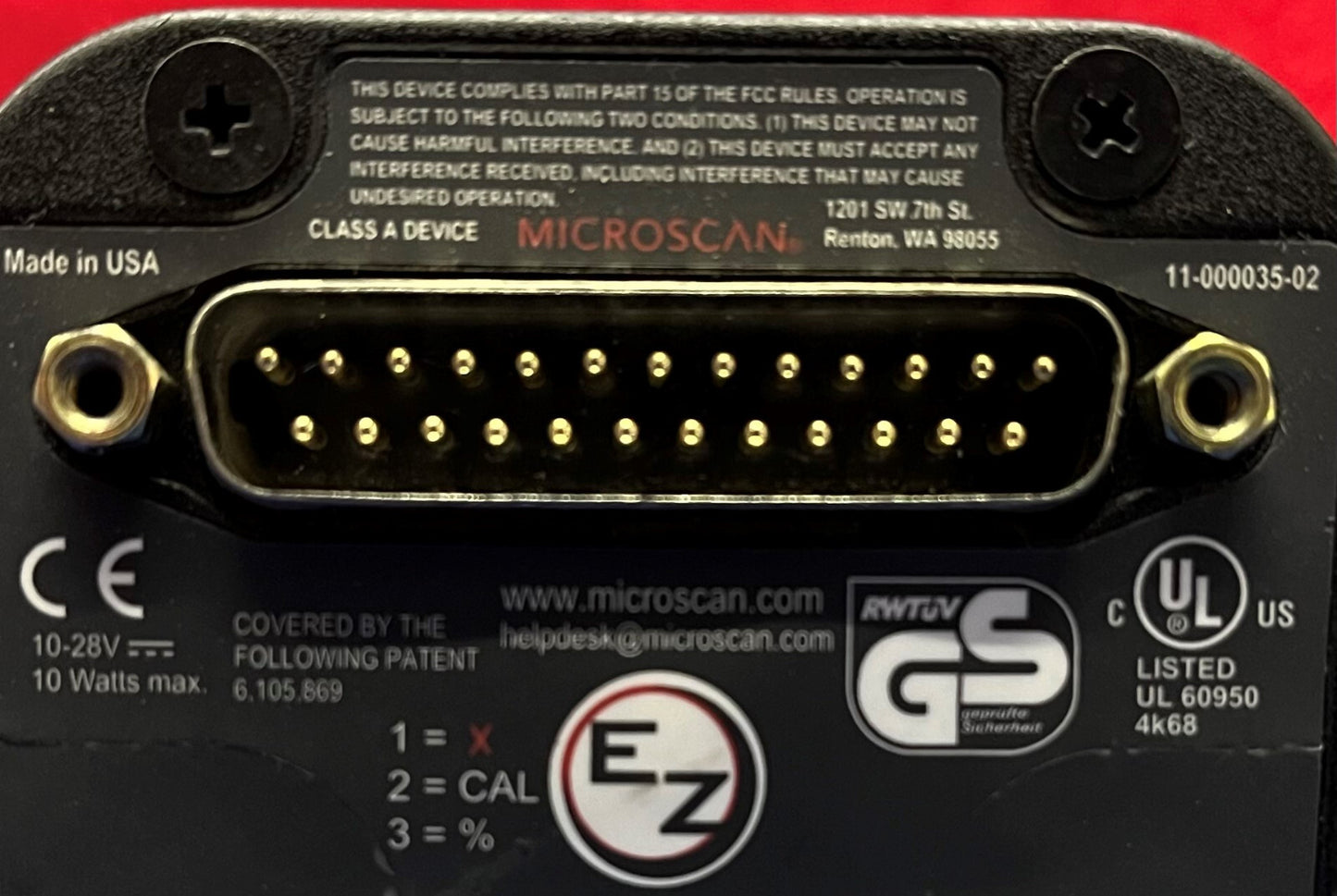 Omron Microscan FIS-6700-0002 Barcode-Scanner 101,6 mm FD = 4,0 Zoll