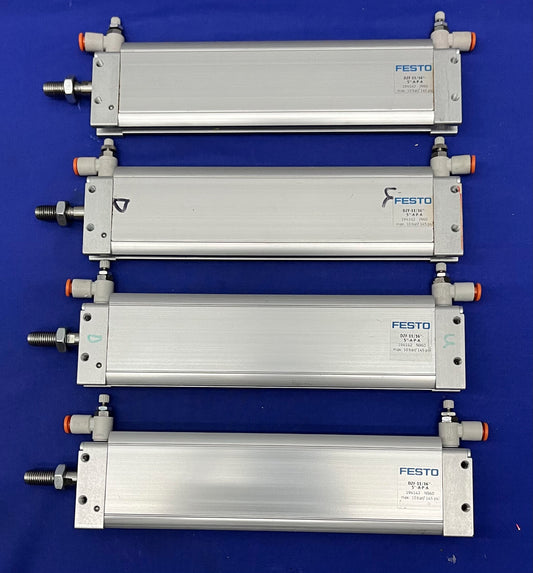 FESTO FLAT CYLINDER DZF-11/16”-5”-A-P-A - 1  LOT QTY OF 4