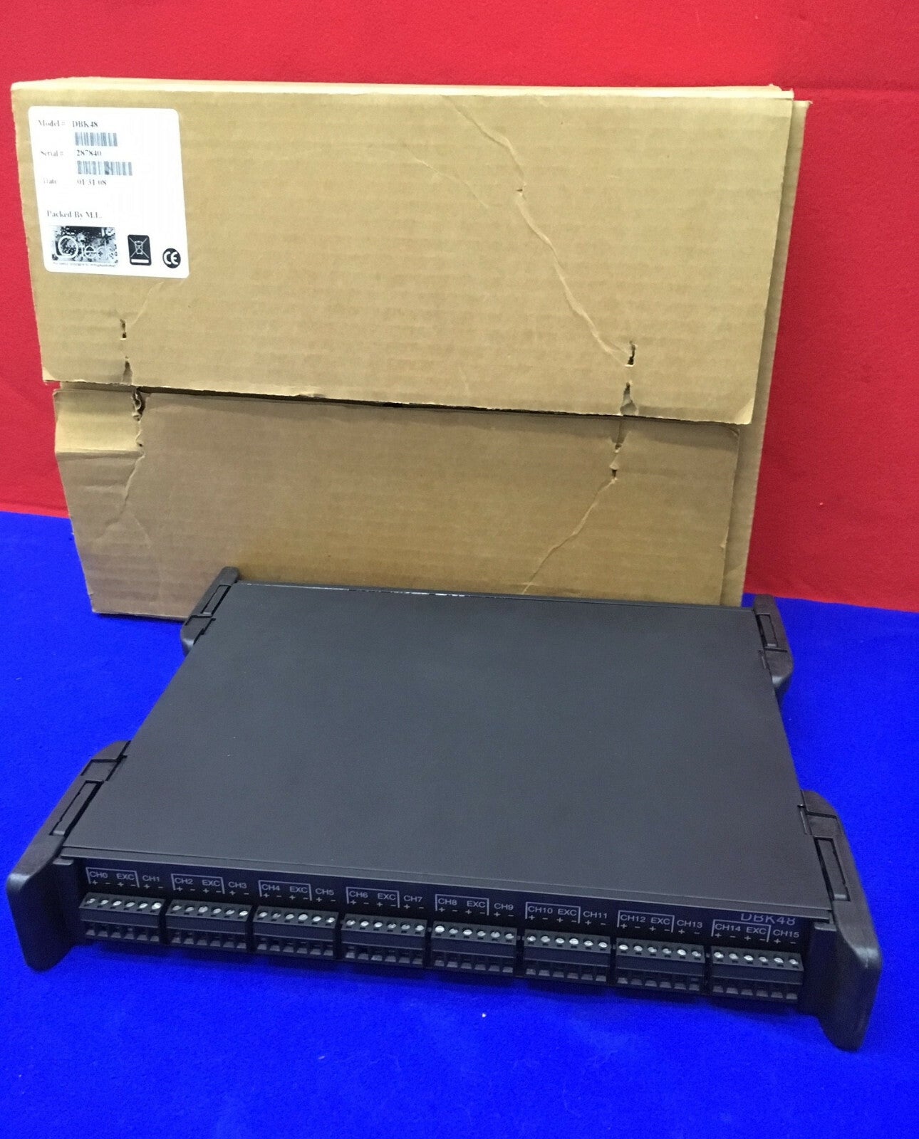 IO TECH DBK-48 DBK48 16 CHANNEL SIGNAL CONDITIONING.4 J TC DATAFORTH 8B47 UNITS