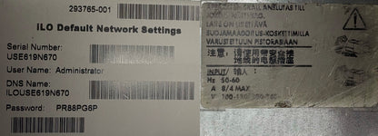 HP PROLIANT DL380 6 SLOT FOR HD 6 GB HOT SWAP - NO HD - NO MEMORY - PARTS/REPAIR