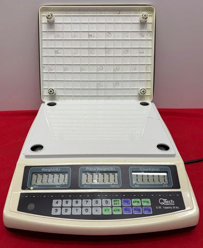 QTECH ELECTRONIC DIGITAL COUNTING SCALE G-30 (30lbs 13.6kg) 110V / 60Hz