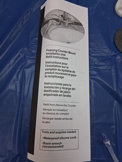 TRIPLE S 44246 FOAMCLEAN COUNTER MOUNT DISPENSING SYSTEM NEW