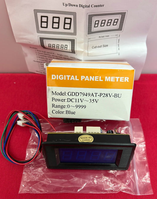 DIGITAL PANEL METER GDD7949AT-P28V-BU UP/DOWN COUNTER LCD BLUE 4 DIGIT W/ CABLE