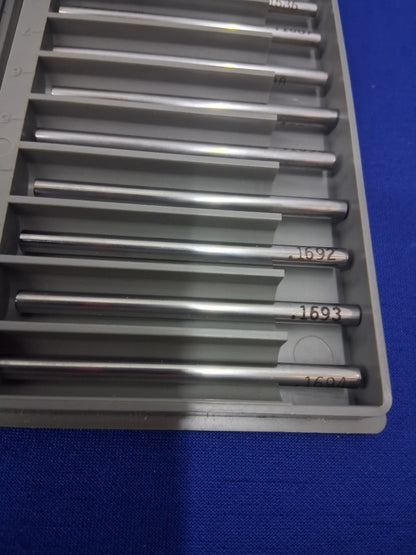 DELTRONIC TENTH PLUG GAUGES, TP25 1695  0.1683-0.1707 PIN GAUGE SET 25 PIECE