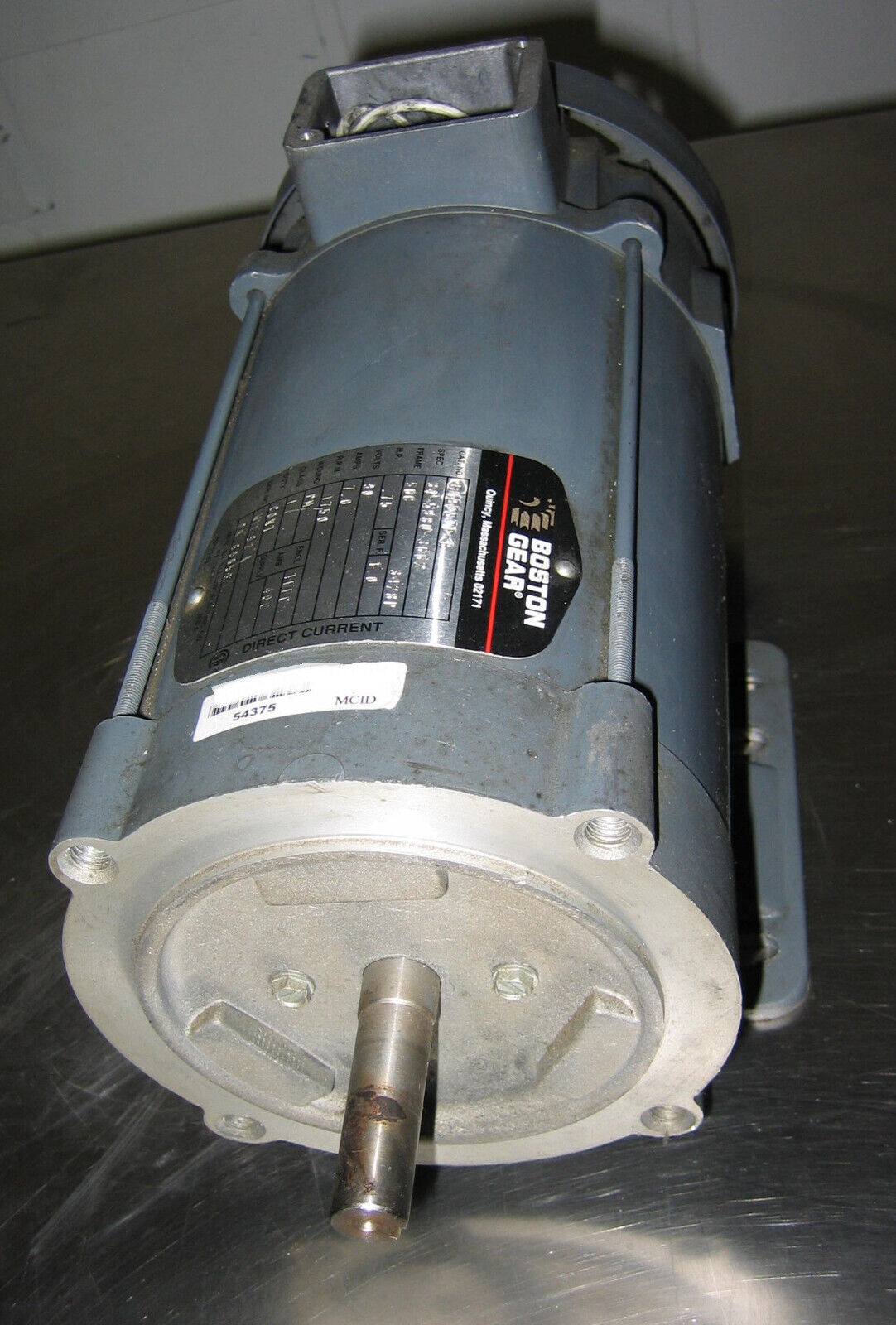 BOSTON GEAR DC MOTOR CAT # PM975TF-B 3/4 HP 90 VOLTS - FOR PARTS/REPAIR