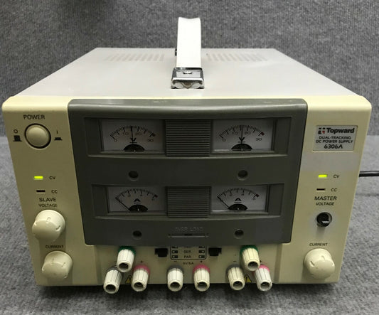 TOPWARD 6306A DC 6 AMP DUAL TRACKING DC VOEDING 115V 1PH 60HZ 8AMPS