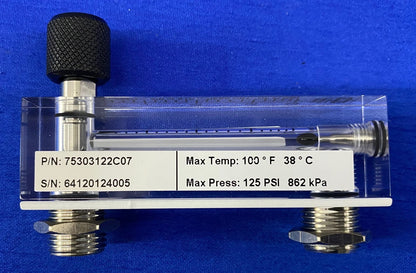 KING INSTRUMENT 75302113C07 FLOWMETER ACRYLIC 75MM/SCALE 23SCFM AIR FLOW 1/4FNPT