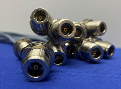 TRANSMISOR SUHNER S 04272 B 50 OHM CABLES RF 36” - 1 LOTE DE 11 CABLES