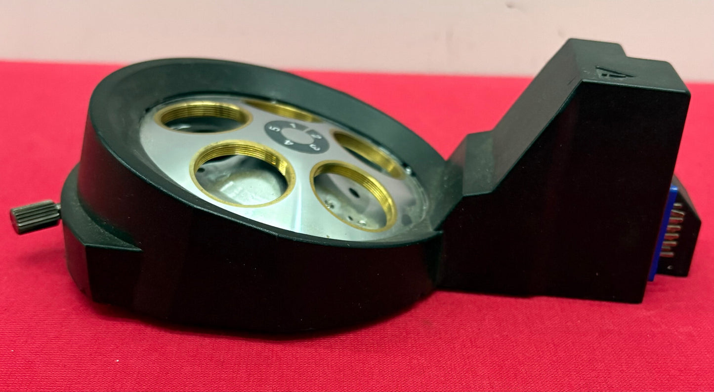 OLYMPUS U-D5BDREMC 5 POSITION MOTORIZED MICROSCOPE OBJECTIVE TURRET PARTS/REPAIR