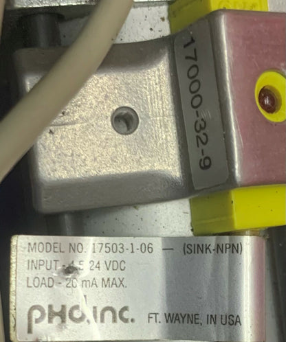 PHD SED23X6-AE-BR-DB-E-PB-U7 スライドシリンダー w/(2) 17503-1-06 &amp; (2) 17000-32-9