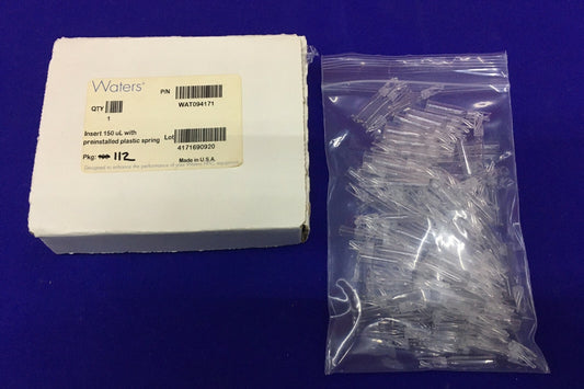 1 PAKKET WATERS ® WAT094171 INZETSTUK 150 ul MET VOORGEÏNSTALLEERDE KUNSTSTOF VEER