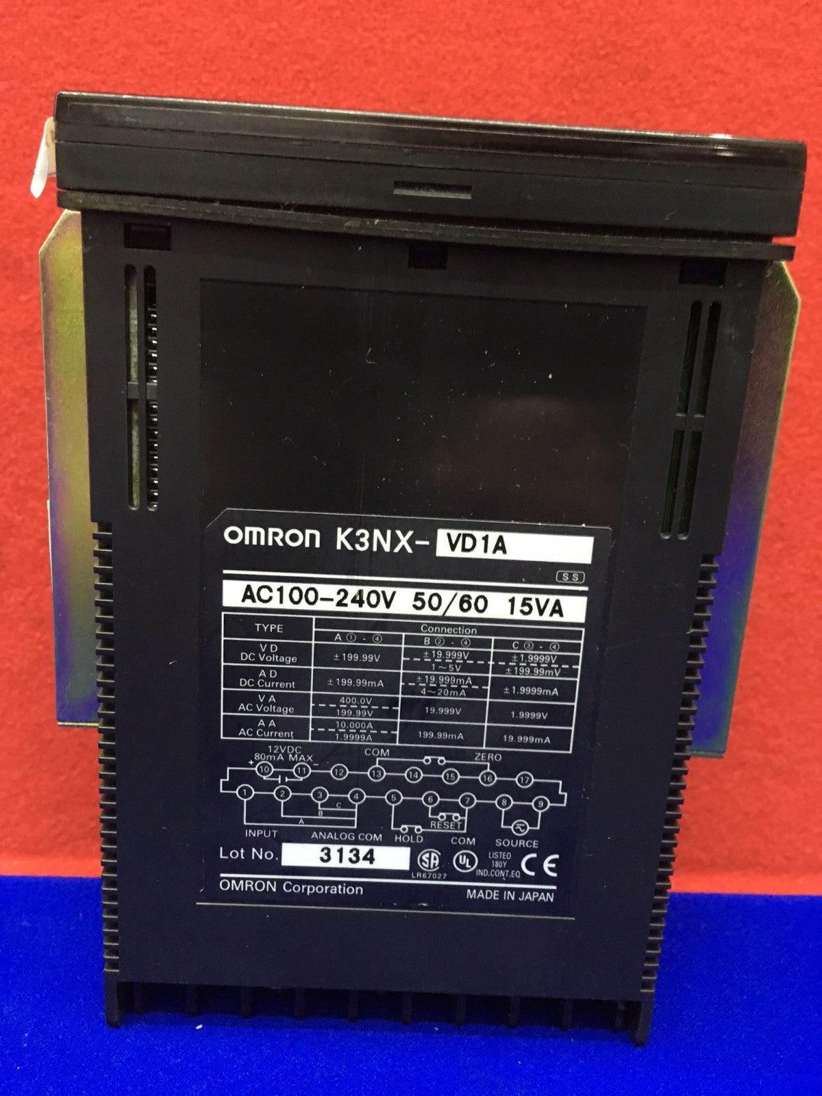 OMRON K3NX-VD1A AC100-240V 50/60 15VA DIGITAL PANEL METER