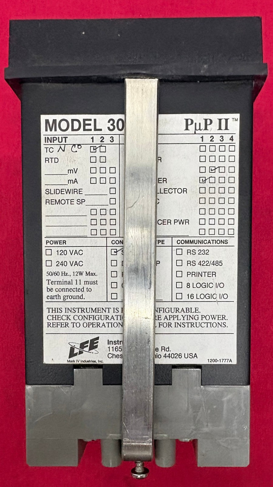LFE PuP II TEMPERATURE CONTROL MODEL 3000  SGL LOOP PARTS / REPAIR