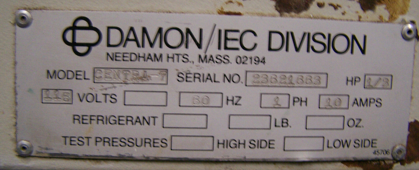 FÜR TEILE / REPARATUREN INTERNATIONAL EQUIPMENT IEC CENTRA-7 ZENTRIFUGE