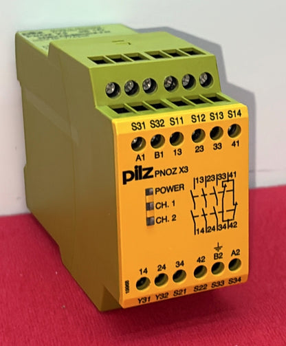 PILZ PNOZ X3 SAFETY RELAY PNOZ X3 3S ID# 774316 130VAC / 24VDC 5V,24V 6A,230V 5A