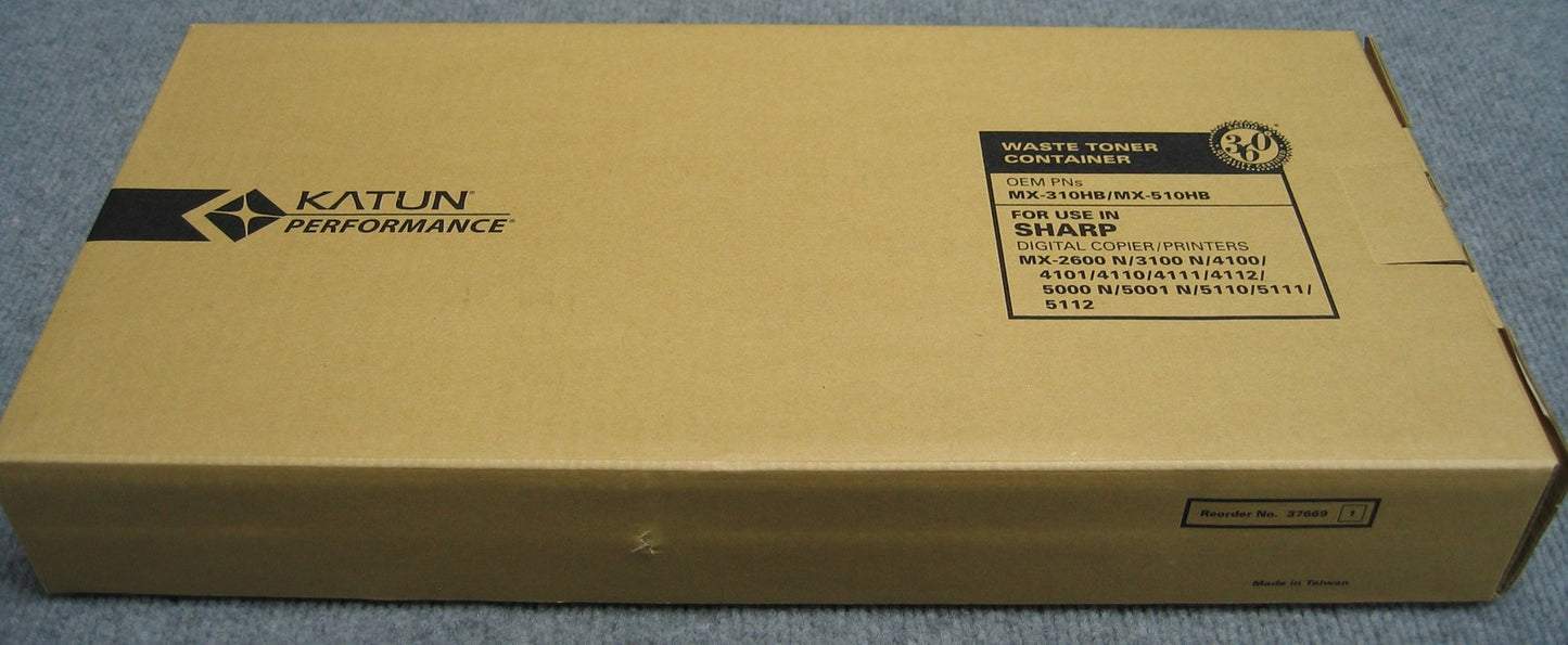 RÉCIPIENT DE TONER USÉ KATUN 37669 POUR COPIEURS/IMPRIMANTES NUMÉRIQUES SHARP