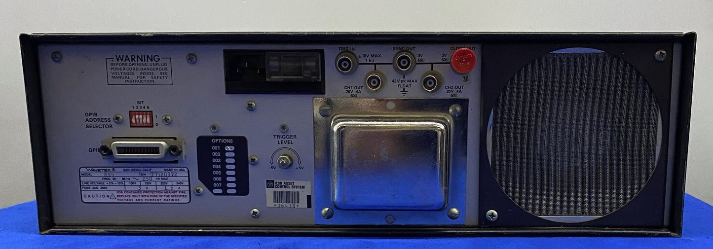 WAVETEK 859 PROGRAMMABLE PULSE GENERATOR -PARTS/REPAIR UNABLE TO TEST