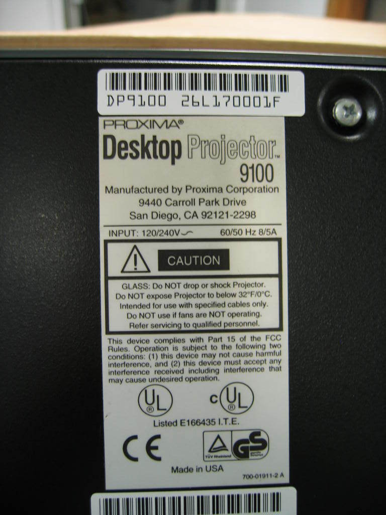 PROJECTEUR DE BUREAU PROXIMA 9100 