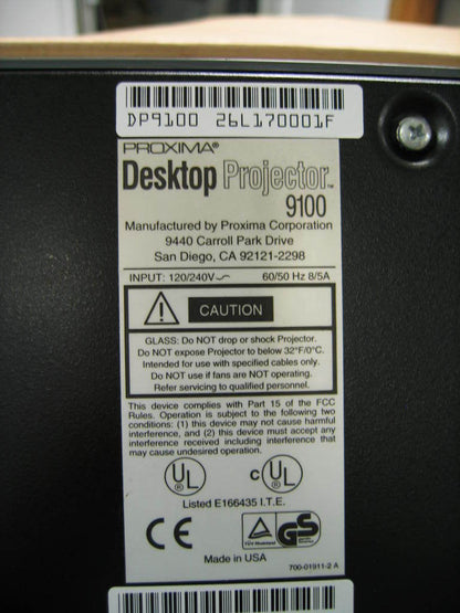 PROJECTEUR DE BUREAU PROXIMA 9100 