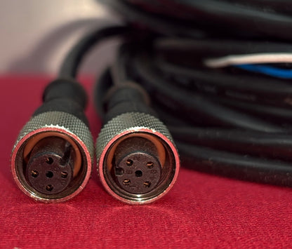 CORDSET EST 15-METERS 4-PIN M12 FEMALE CONNECTOR & BARE FLYING LEAD ENDS - QTY 2