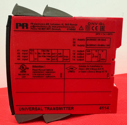 PR ELECTRONICS PR 4114 UNIVERSAL TRANSMITTER
