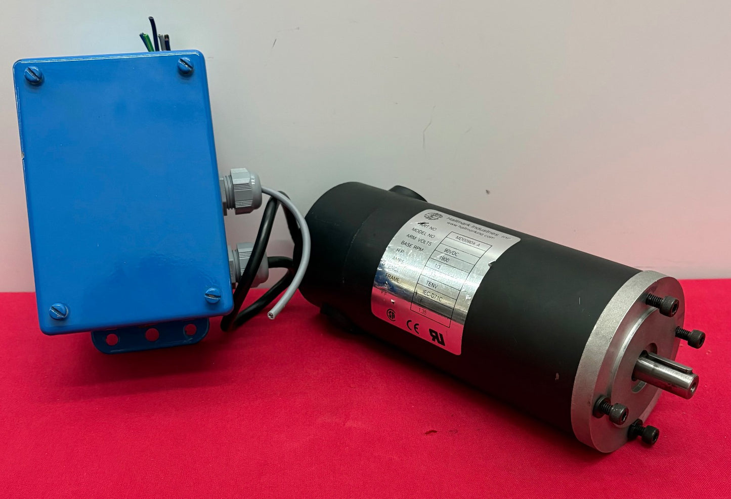 HALLMARK INDUSTRIES MD0090X-A PERMANENT MAGNET DC MOTOR 1/3 HP - PARTS/REPAIR