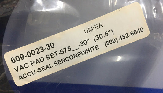 ACCU-SEAL SENCORPWHITE 609-0023-30 VACUÜMPAD MONTAGESET 675-30" (30,5")