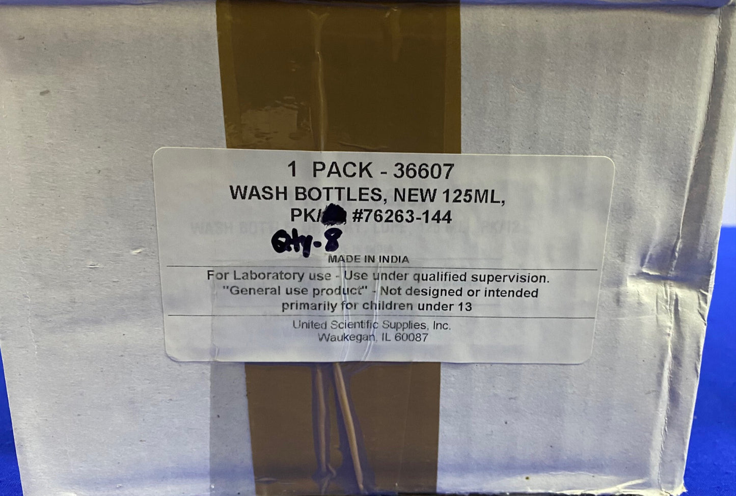 UNITED SCIENTIFIC SUPPLIES 36607 WASFLESSEN NIEUW 125ML - 1 VERPAKKING VAN 8 FLESSEN