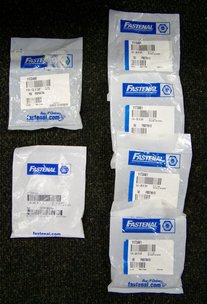 TORNILLOS DE FIJACIÓN '1 LOTE' - 1 PAQUETE 1173754 / 4 PAQUETES 1173461 / 1 PAQUETE 1172450