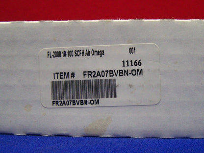 CAUDALÍMETRO ACRÍLICO OMEGA FL-2008 FR2A07BVBN-OM 10-100 SCFH AIRE