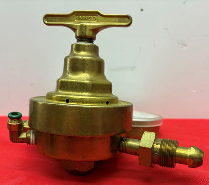 UNIWELD 592H COMPRESSED GAS REGULATOR A NITROGEN A269  W/ 2 CPI GAUGES