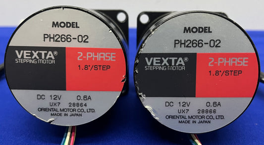 ORIENTAL VEXTA  PH266-02 STEPPING MOTOR 2 PHASE 1.8/STEP - 1 LOT QTY 2