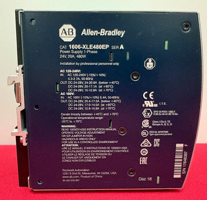 Allen-Bradley Allen Bradley AB 1606-XLE / 1606-XLE480EP SER A POWER SUPPLY