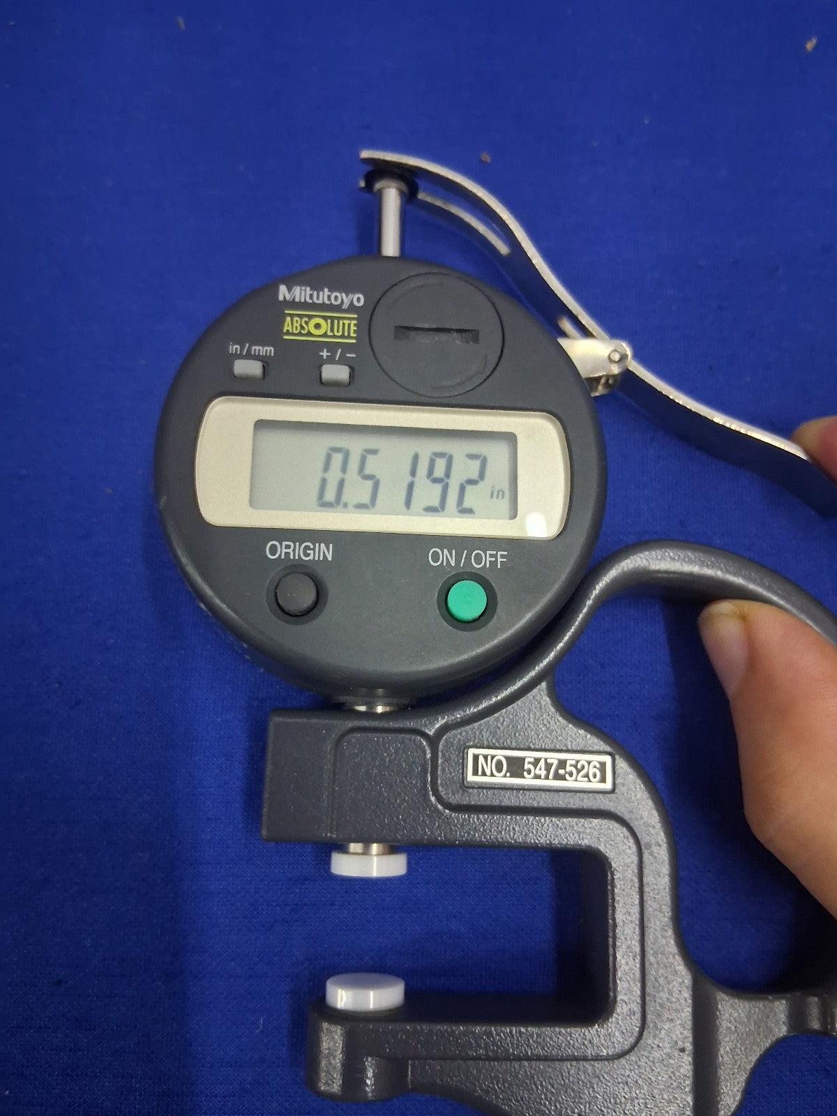 Mitutoyo Absolute 547-526 Digital Thickness Gauge 543-593BS With Case