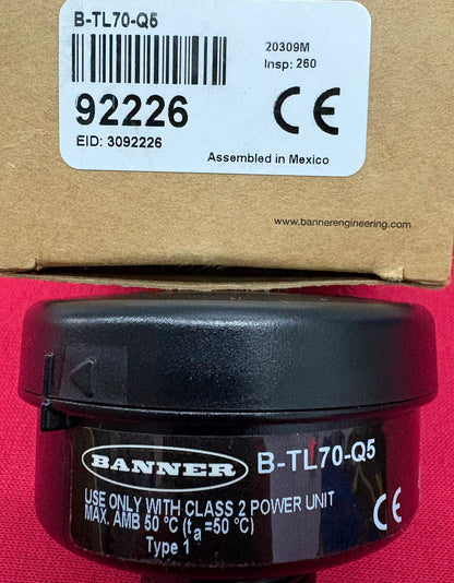 BANNER B-TL70-Q5 MODULAR TOWER LIGHT & CAP EID 3092226 92226
