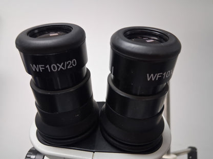 OLYMPUS SZ61 6.7 - 45X STEREO MICROSCOPE WITH BOOM STAND AND LED RING LIGHT