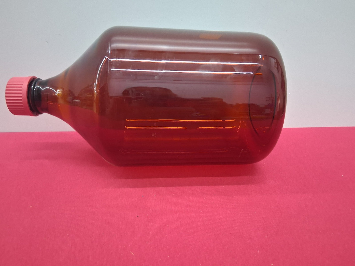 Schott Duran 5000ml (5L) Amber Glass Media Bottle. Duran GL45 Red Cap Ring