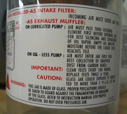 GAST 65 SERIES ROTARY VANE VACUUM PUMP/COMPRESSOR 2065-V2A - FOR PARTS/REPAIR