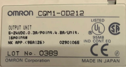 Omron (3) CQM1-OD212 / CQM1-ID213 / CQM1-ID212 PLC-modules Kaarten Relais