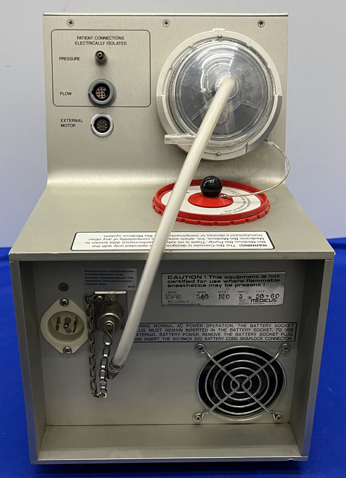 BIOMEDICUS ™ BIO CONSOLE 540 POMP - GEEN STROOMVOORZIENING - VOOR ONDERDELEN/REPARATIE 