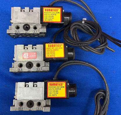 1 LOT DE 3 - ENSEMBLE D'ÉLECTROVANNE NUMATICS 030SA4410 #237-261B 150 PSI MAX