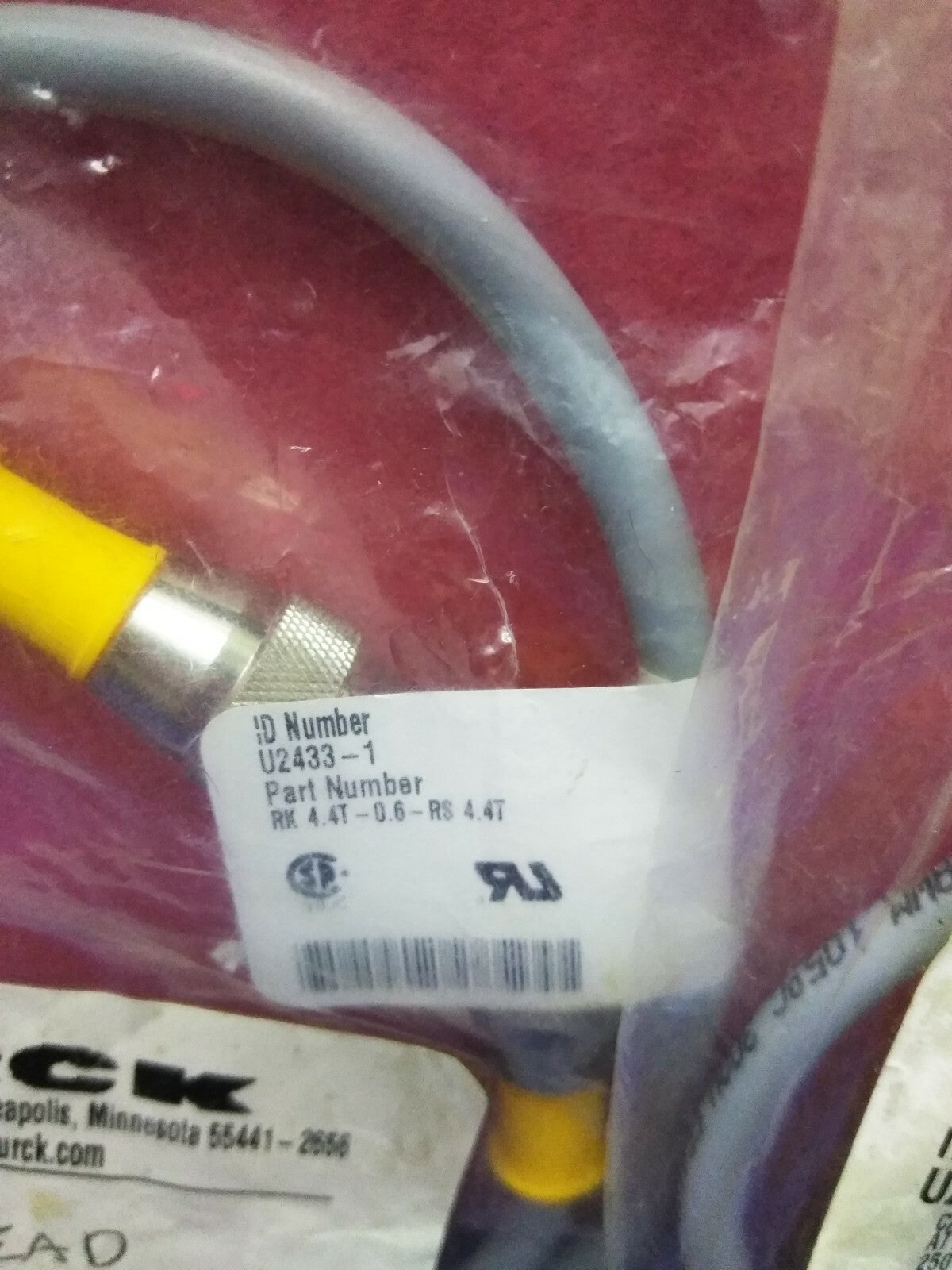 1 LOT MIT 2 STÜCKEN - TURCK RK RK 4.4T-0.6-RS 4.4T / U2433-1 GEFORMTES KABELSATZ 
